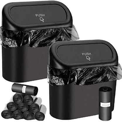 Car Trash Can (with Lid) Contains 60 (300) Garbage Bags, Small Car Trash Can, Leak-proof Mini Car Accessories Beauty World Shop