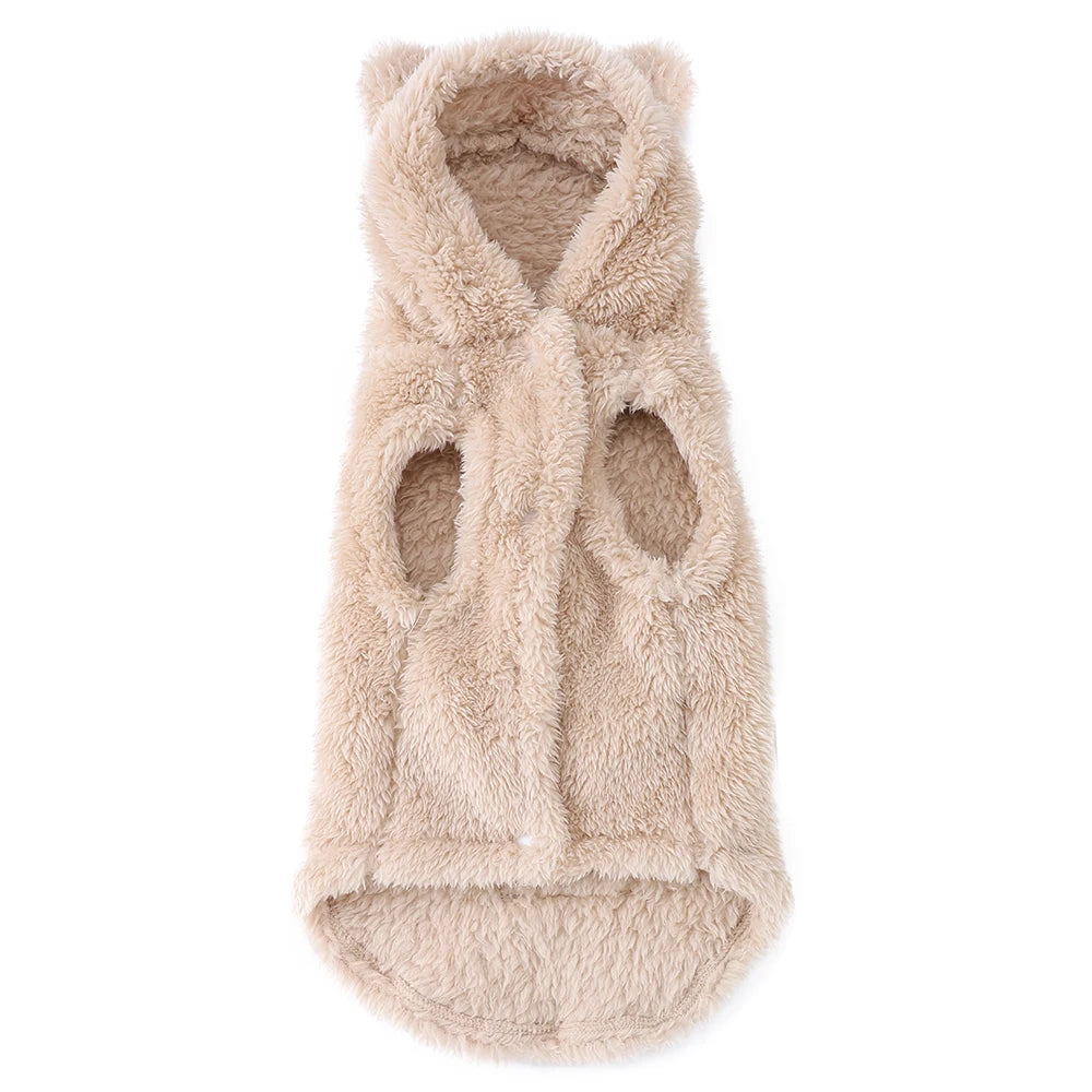 Dog Clothes For Small Medium Dogs Cats Autumn Winter Warm Dog Hooded Clothing Soft Kitten Vest Coat Yorkshire Jacket Pet Outfits