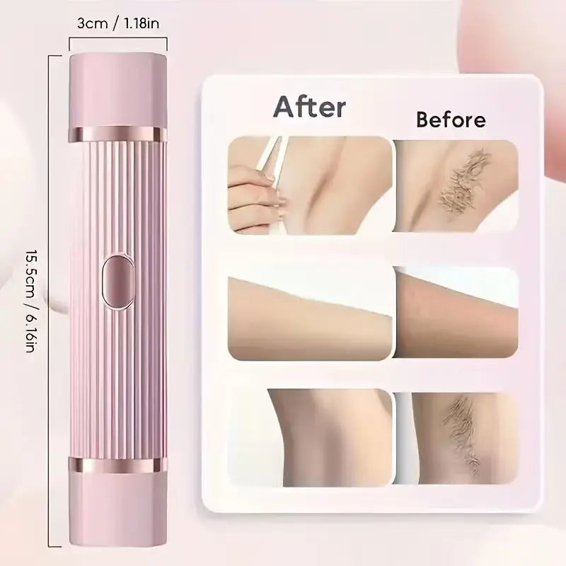 Electric Shaver, Portable Hair Removal Device, Rechargeable Electric Shaver, Painless 2-in-1 Dual Head Shaver Beauty World Shop