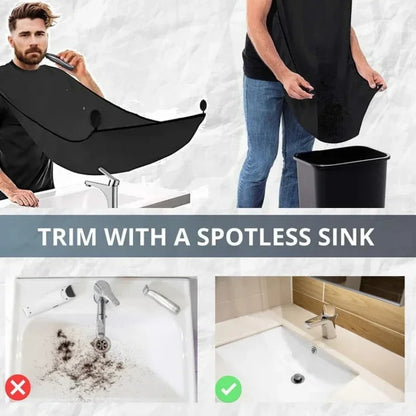 1/2PCS Male Shaving Aprons Creative Wall Mirror Suction Haircut Wrap Cape Home Salon Moustache Beard Shaving Apron Cleaning Bib Beauty World Shop