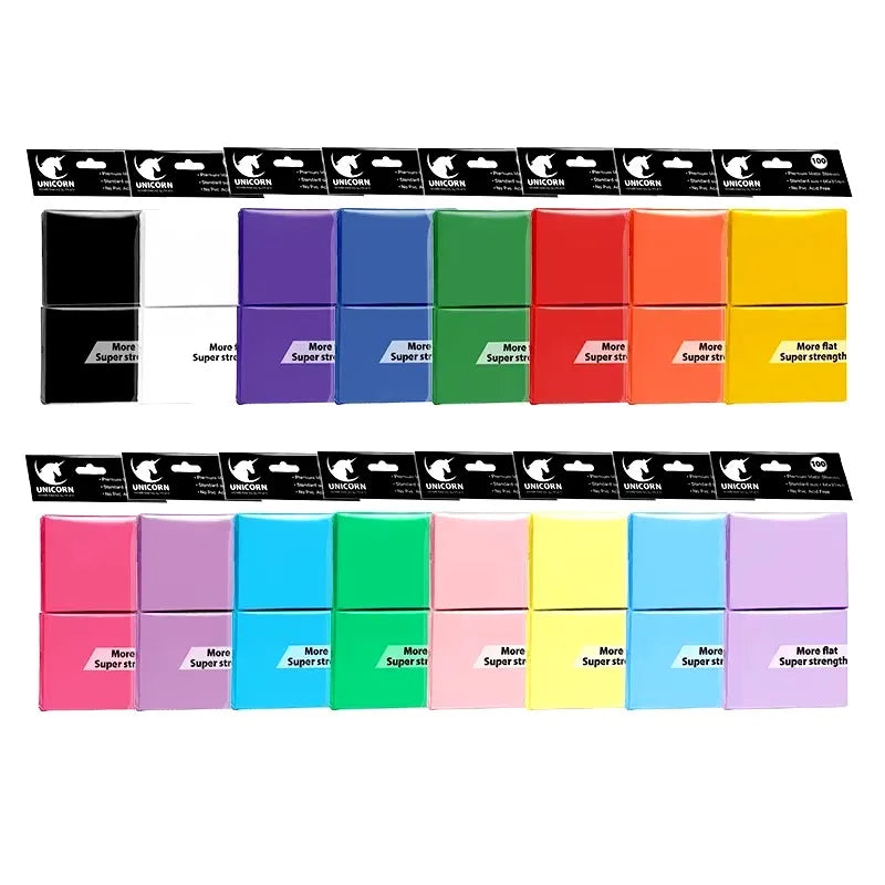 100Pcs/Set 66x91mm Matte Standard Size Card Sleeves TCG Trading Cards Protector for Tarot Shield Board Games Magical Cover PKM Beauty World Shop