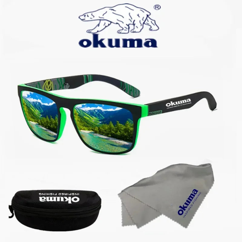 Okuma Polarized Sunglasses UV400 for Men and Women Outdoor Hunting, Fishing, Driving Bicycles, Sunglasses Optional Box Beauty World Shop