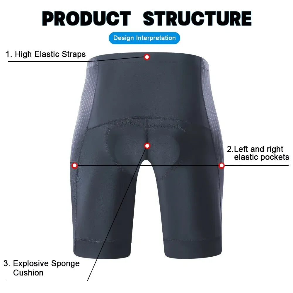 X-TIGER  Cycling Shorts Men Double Arrow Cushion Pad MTB Road Anti Slip Bike Shorts 7 Hours Ride Breathable Lycra Shorts Beauty World Shop