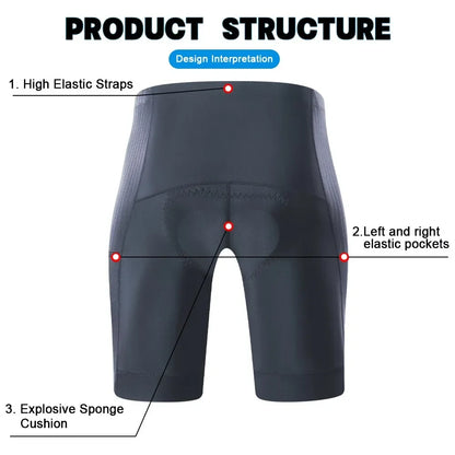 X-TIGER  Cycling Shorts Men Double Arrow Cushion Pad MTB Road Anti Slip Bike Shorts 7 Hours Ride Breathable Lycra Shorts Beauty World Shop