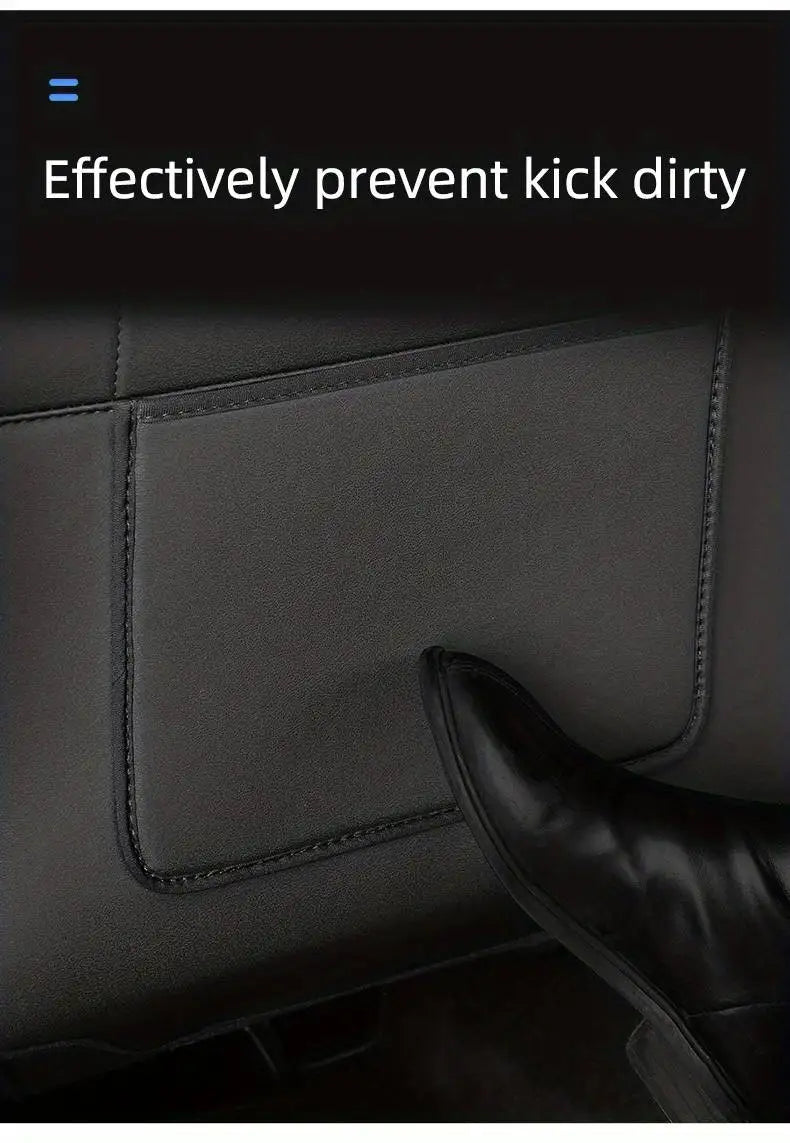 Car Seat Back Protective Mat For Tesla Model 3 / Y Full Seat Anti Kick Pad Leather Anti Scratch Protector Mats Car Accessories Beauty World Shop