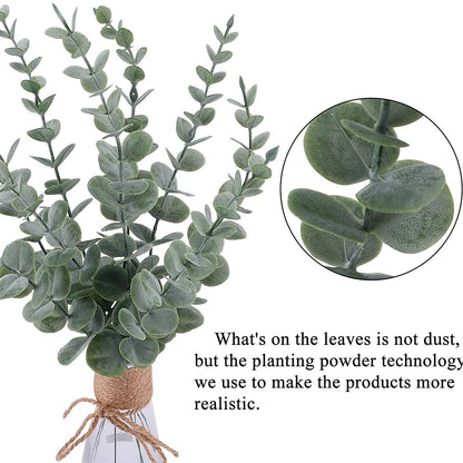 10/20pcs Artificial Plants Eucalyptus Leaves Fake Plants Vase Home Table Party Wedding Bridal Bouquet Decorations Outdoor Garden Beauty World Shop