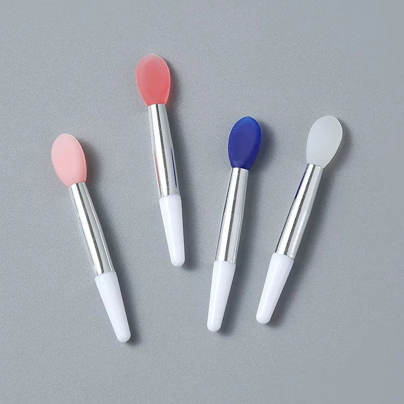 10pcs silicone lip brush mini lip mask brush portable lipstick makeup brush transparent applicator eye black stick makeup tool Beauty World Shop