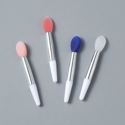 10pcs silicone lip brush mini lip mask brush portable lipstick makeup brush transparent applicator eye black stick makeup tool Beauty World Shop