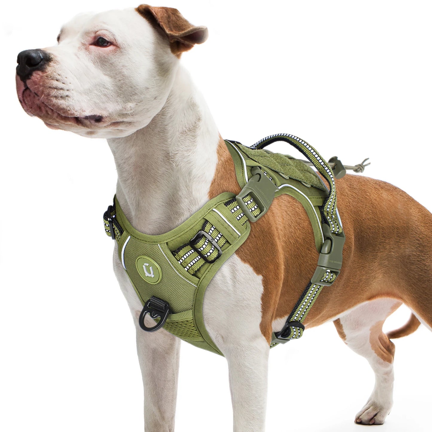 Tactical Dog Harness, No Pull Dog Harness, Adjustable Breathable MOLLE Dog Vest Harness for Medium Large Dog Reflective Military Beauty World Shop