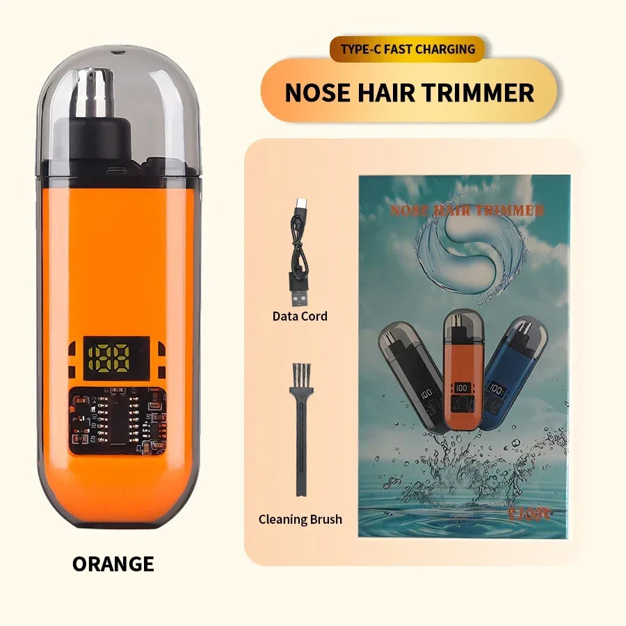 2 In 1 Electric Portable Ear And Nose Hair Trimmer Clipper 2024 Professional Painless Portable Eyebrow For Men Beauty World Shop
