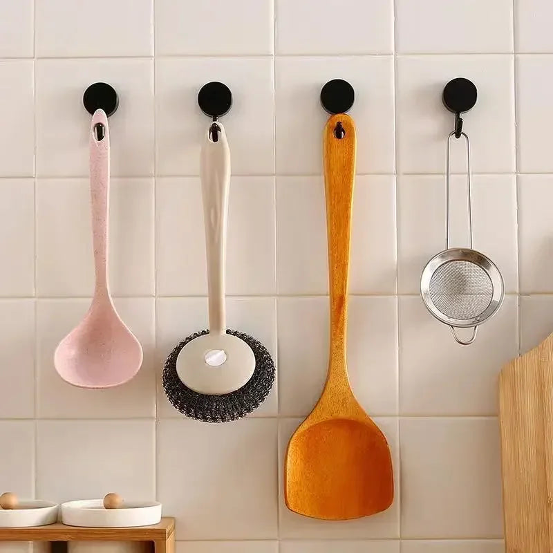 10PCS Self Adhesive Wall Hook Strong Without Drilling Coat Bag Bathroom Door Kitchen Towel Hanger Hooks Home Storage Accessories Beauty World Shop