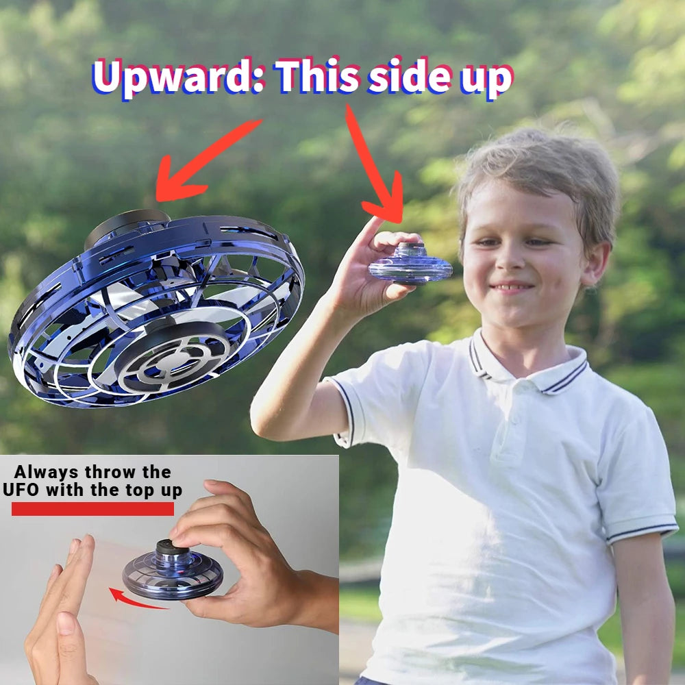 NEW LED Flying UFO Spinner Fingertip, Upgrade Flight Helicopter Gyro Flyorb Hover Ball, Mini Drone Aircraft Toy, Christmas Gift Beauty World Shop