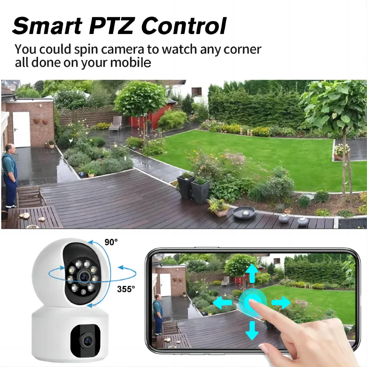 Tuya 8MP WiFi IP Camera Dual Lens Baby Monitor Color Night Vision Human Automatic Tracking Video Smart Home Surveillance Camera Beauty Trend Shop