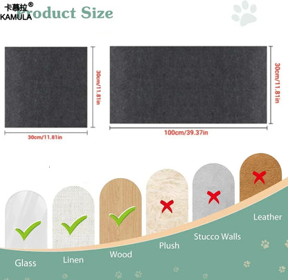 Wall Self-Adhesive Anti Cat Scratch Sofa Protector DIY Cats Scratch Protection Paws Sharpen Trimmable Carpet Cats Scratch Board