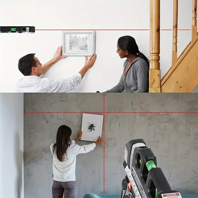 Laser Level Line Tool Multipurpose Laser Level Kit Standard Cross Line Lase 8 Feet Measure Tape Ruler With Metal Tripod Stand Beauty World Shop