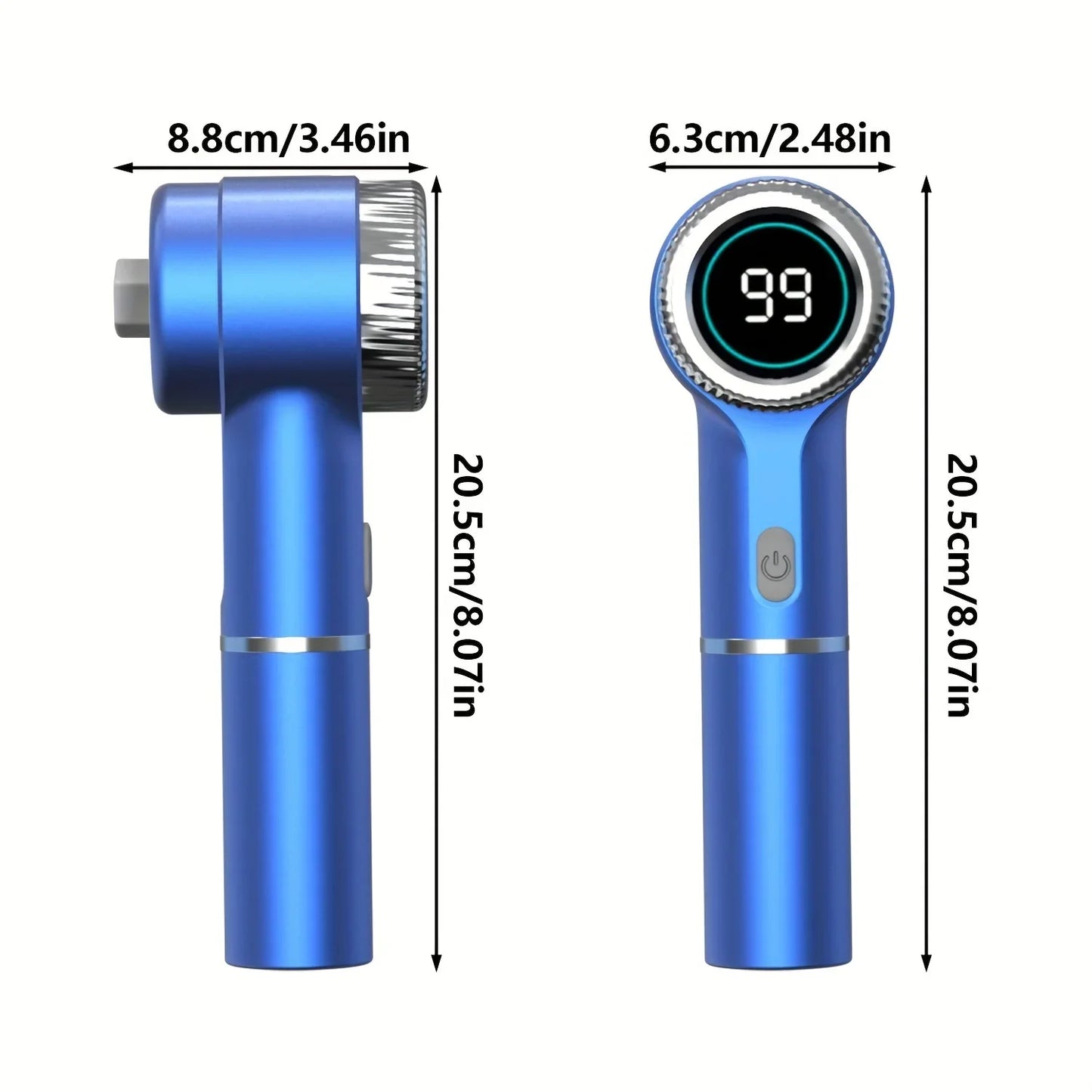 Electric Cleaning Brush LED Display with 5 Replaceable Brush Heads 3-speed Adjustable Cleaning Tool For Kitchen Bathroom
