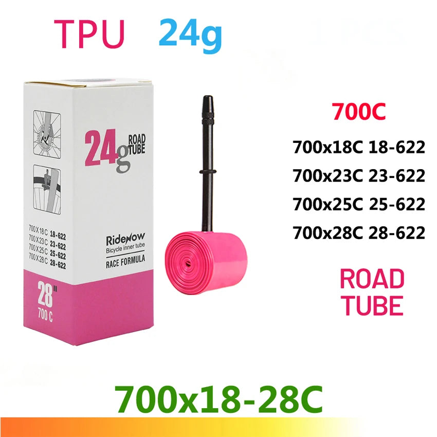 RideNow TPU Bike Inner Tube 700C 700x18 23 25 28 32 35 37 40 47C Road Bicycle Tire MTB Bike Camera 29x1.5 1.75 1.9 pneu aro Beauty World Shop