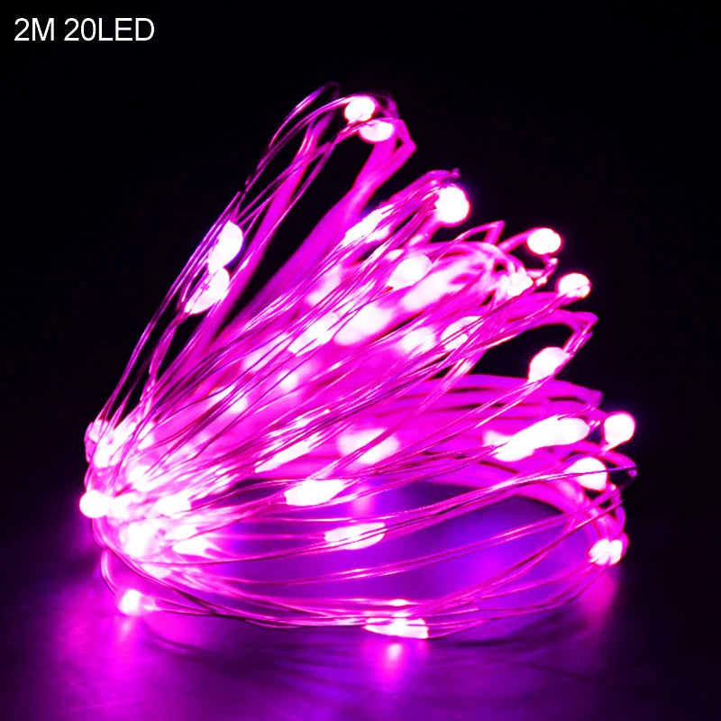 2M 20LED Santa Claus Snowflake LED Light String Christmas Decoration For Home Xmas Tree Ornament 2025 Navidad Kids Gift New Year Beauty World Shop