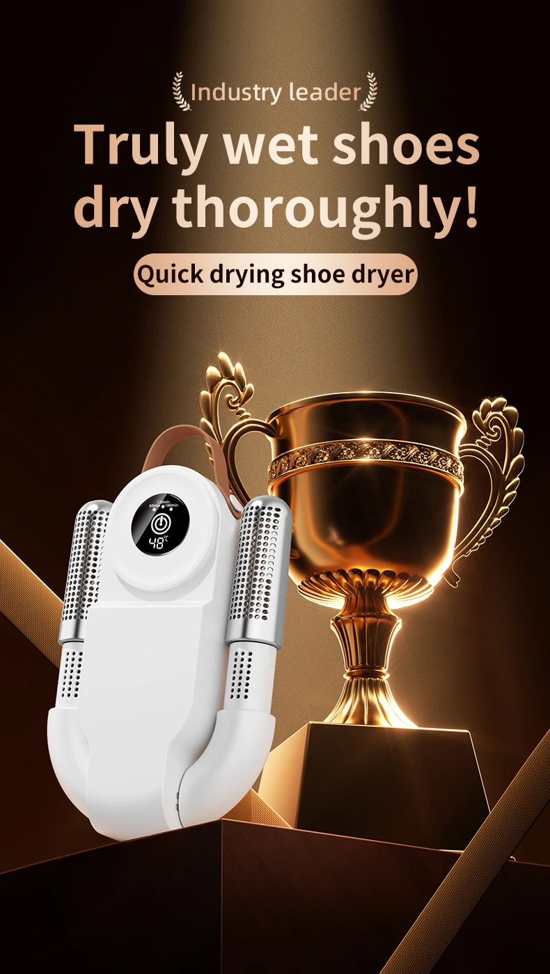HOMEFISH Intelligent Shoe Dryer Quick Drying Deodorizing Sterilizing Adjustable Timer Household Shoe Warmer And Heater Beauty World Shop