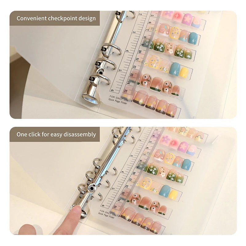 Nail Art Piece Storage Book Large Capacity Exhibition Photo Album Card Clip Display Board DIY Simple Album Storage Book Beauty World Shop