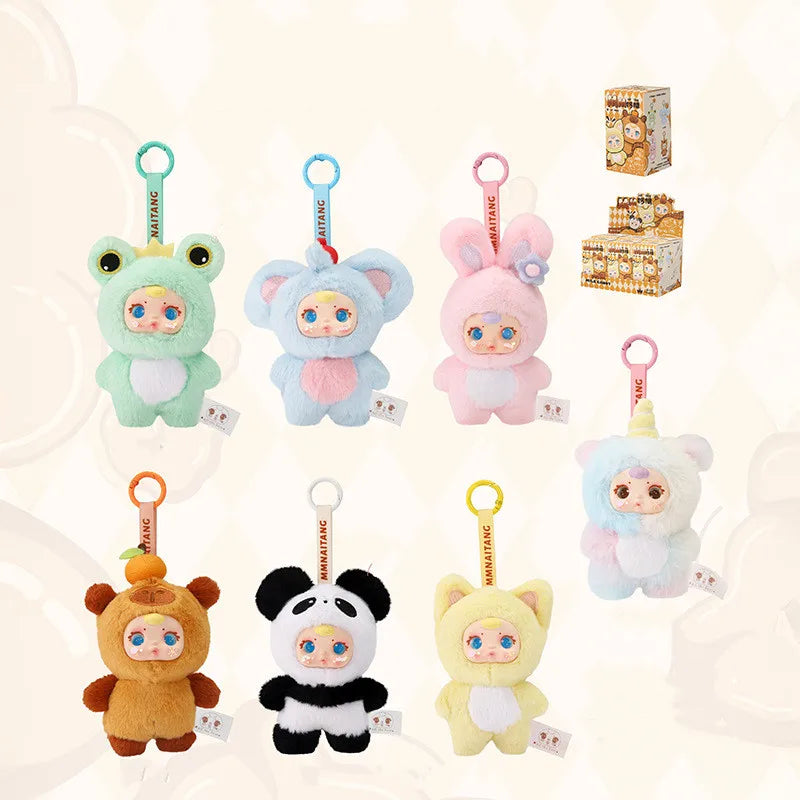 New Cute Milk Candy Capybara Elephantidae Panda Anime Figure Plush Pendant Backpack Decor Blind Box Surprise Toys Birthday Gifts Beauty World Shop