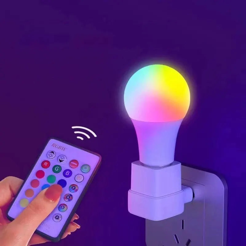 16 Colors RGB Bulb LED Multicolor Bulb E27 220V Household Lighting Dimmable 24 Key Remote Control Smart Lamp Atmosphere Light Beauty World Shop