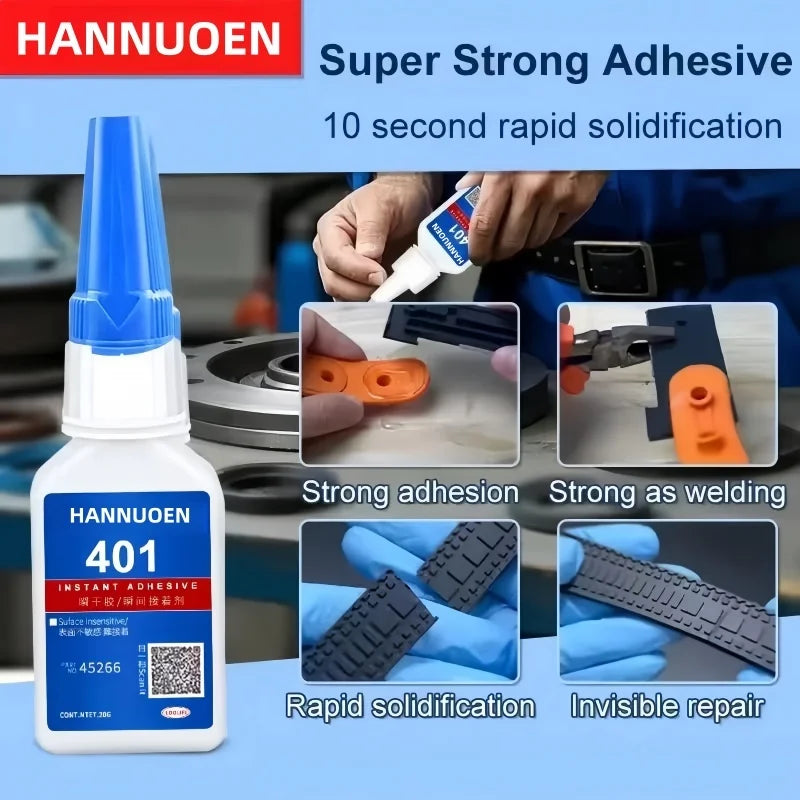 Brand-new Upgraded 401 Super Cyanoacrylate Glue Instant Drying In 5 Seconds Waterproof Stable and Versatile Bonding Tool Beauty World Shop
