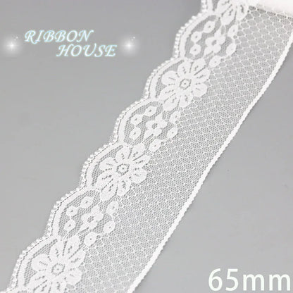 (5 yards/roll) white Lace ribbon fabric Webbing Decoration Lovely gift packing polyester Material Home Accessories Store