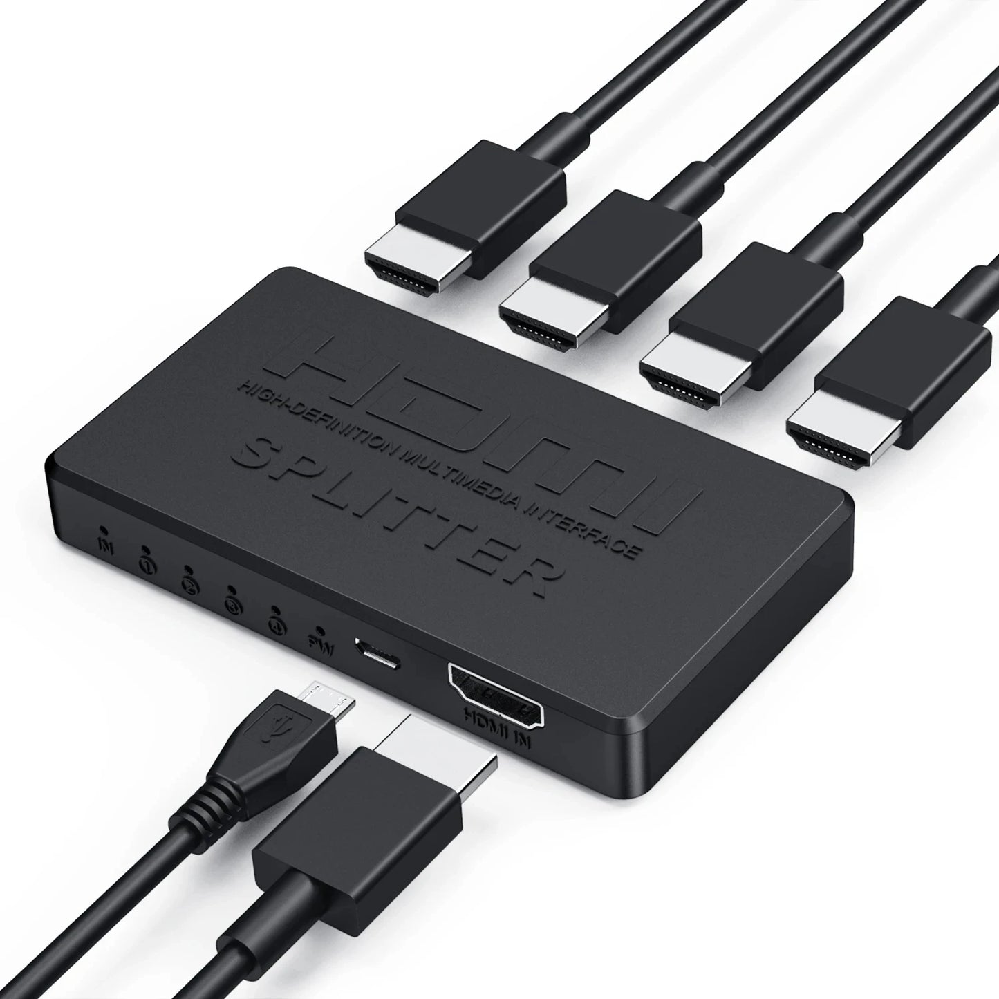 4K 2K HDMI Splitter 1 in 4 out 4x1 HDMI Switch HDMI-compatible Adapter HDTV 1080P Video Switcher for Xbox PS4 DVD HDTV PC Laptop Beauty World Shop