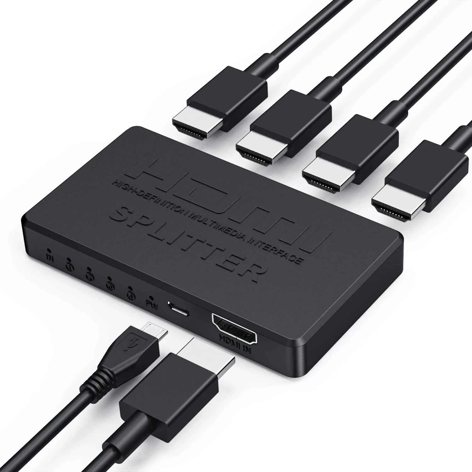 4K 2K HDMI Splitter 1 in 4 out 4x1 HDMI Switch HDMI-compatible Adapter HDTV 1080P Video Switcher for Xbox PS4 DVD HDTV PC Laptop Beauty World Shop