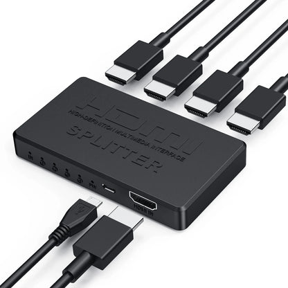 4K 2K HDMI Splitter 1 in 4 out 4x1 HDMI Switch HDMI-compatible Adapter HDTV 1080P Video Switcher for Xbox PS4 DVD HDTV PC Laptop Beauty World Shop