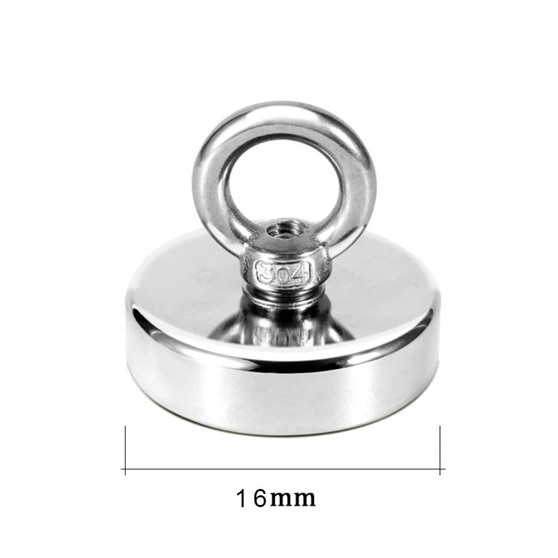 Super Strong Neodymium Fishing Magnets Heavy Duty imanes Magnet with Countersunk Hole Eyebolt for Salvage Magnetic Fishing Beauty World Shop