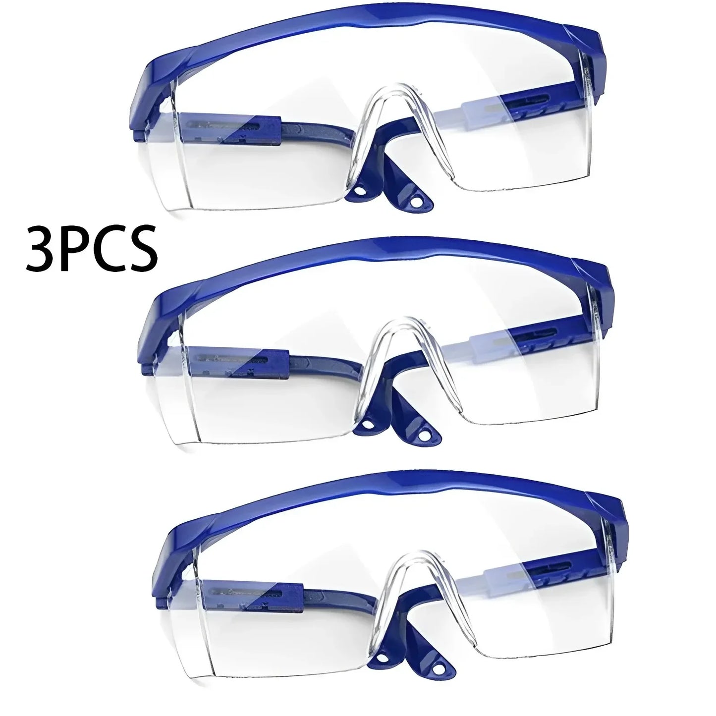 3Pcs Anti-Splash Work Safety Glasses Eye Protecting Lab Goggles Protective Industrial Wind Dust Proof Goggles Cycling Glasses Beauty Trend Shop