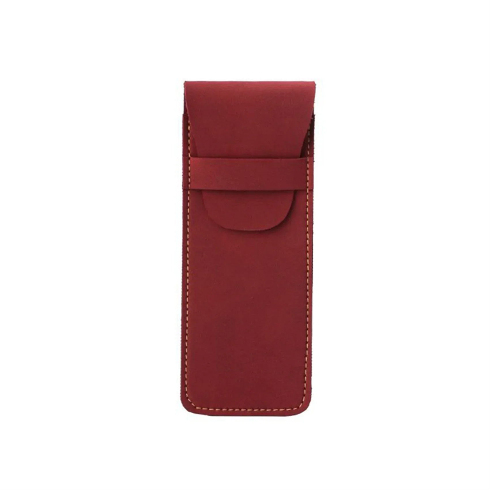Vintage Frosted PU Leather Flap Pen Case High-end Fountain Pen Protective Sleeve Large Capacity Double Set of Pen Case Beauty World Shop