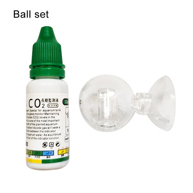 Aquarium CO2 Indicator Solution Monitor Plants Grass CO2 System Concentration Fish Tank Glass Liquid Tester Fluid Drop Checker Beauty World Shop