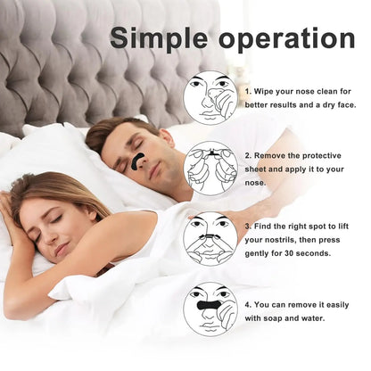 Anti Snoring Nose Strips for Breathing Correction Physical Expansion Breathable Nasal Patch Better Sleep Anti-Snoring Nasal Stri Beauty World Shop