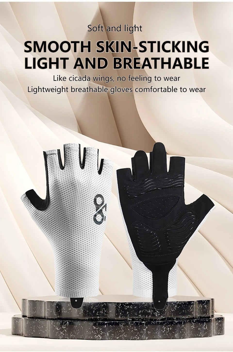 GETINFIT Riding Gloves Mesh Breathable Anti-slip Shock-absorbing Half-finger Gloves Outdoor Sports Fitness Mountaineering Riding Beauty World Shop