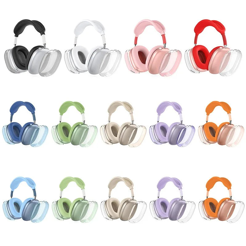 Headphones Ear Pads Scratch Resistant Hearing Aid Case Transparent TPU Three Piece Set for Airpods Max Case Accessories EJBHT07