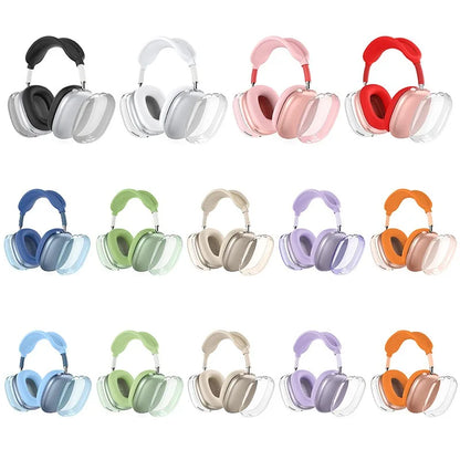 Headphones Ear Pads Scratch Resistant Hearing Aid Case Transparent TPU Three Piece Set for Airpods Max Case Accessories EJBHT07