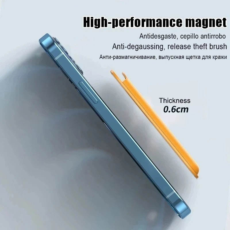 For Magsafe Leather Magnetic Wallet Case For iPhone 14 12 15 13 Pro Max Magnetic Card Bag Cover Samsung S23 S22 Ultra Accessory Beauty World Shop