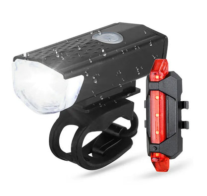USB Rechargeable Bike Light Front Light Red Taillight Easy to Install 3 Modes Bicycle Accessories for the Bicycle Beauty World Shop