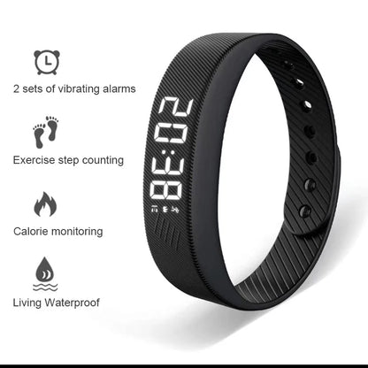 Smart Bracelet LED Digital Waterproof Smart Clock Smartband With running pedometer Monitor Smart Band Vibration Alarm Reminder Beauty World Shop