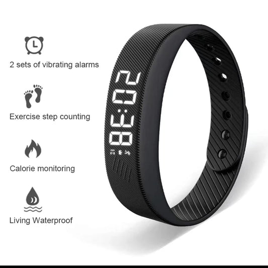 Smart Bracelet LED Digital Waterproof Smart Clock Smartband With running pedometer Monitor Smart Band Vibration Alarm Reminder Beauty World Shop