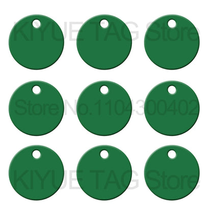 Wholesale 100Pcs Aluminum Round Dog ID Tags Name Plate Anodizing Label Tags Chain Hanging Keys Personalized Name ID Tag Beauty World Shop
