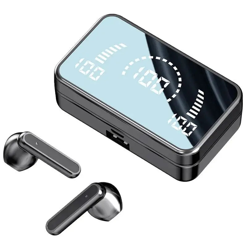 #S2 TWS Wireless Bluetooth Headset with Charge Box Noise Cancelling LED Earbuds with Mic Wireless Headphones Bluetooth Earphones Beauty World Shop