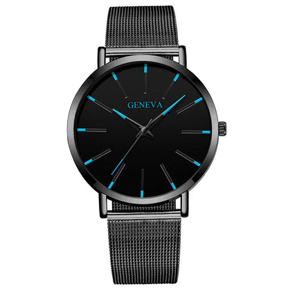 Minimalist Mens Fashion Ultra Thin Watches Simple Men Business Stainless Steel Mesh Belt Quartz Wrist Watch Relogio Masculino Beauty World Shop