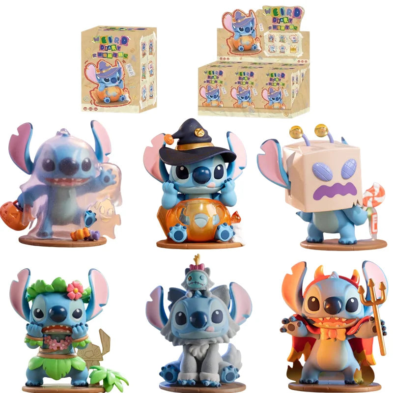 Stitch Weird Diary Series Anime Figures Creative Cute Doll Statue Model Mystery blind box Toys Children Birthday Gifts Beauty World Shop