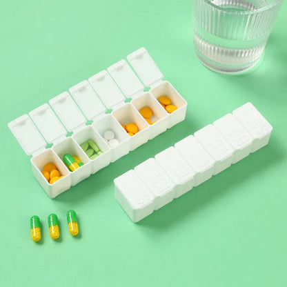Weekly Pill Box Travel Medicine Storage Pill Case Organizer Drug Container Tablet Dispenser Plastic Independent Lattice Beauty World Shop