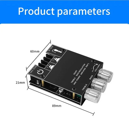 Bluetooth 5.0 Subwoofer Amplifier Board 2.0 Channel High Power Audio Digital HIFI Stereo Amplifier Board 2X50W Bass AMP ZK-502MT Beauty World Shop