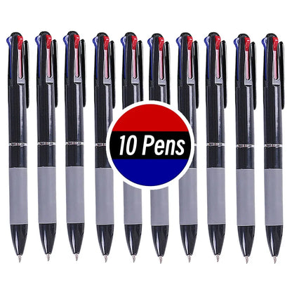 3 in 1 Red/Black/Blue Ink Color 0.7mm Student Ballpoint Pens Ball Point Writing Stationery Fine School Supplies Pencils Office Beauty Trend Shop